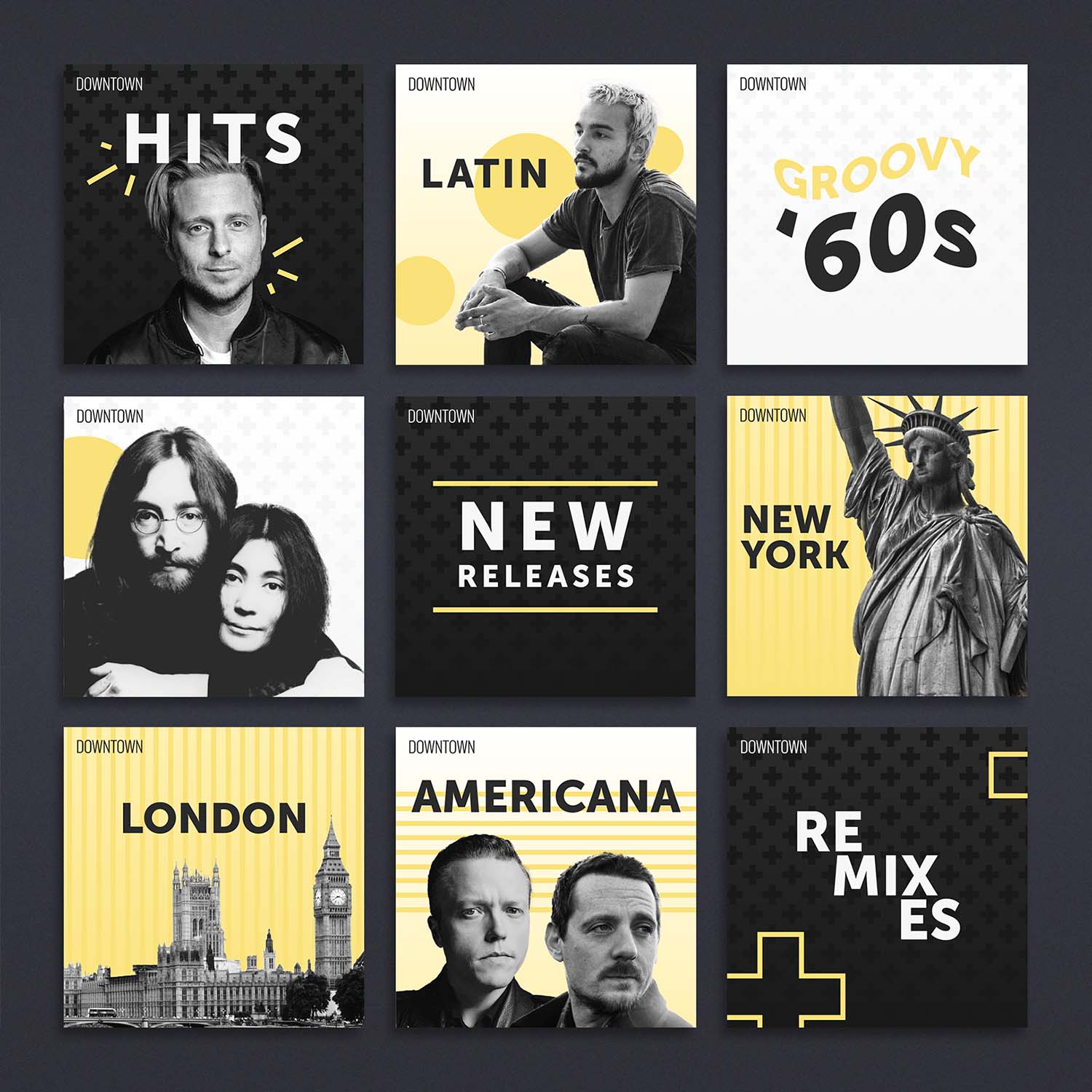 Group of Spotify playlist covers