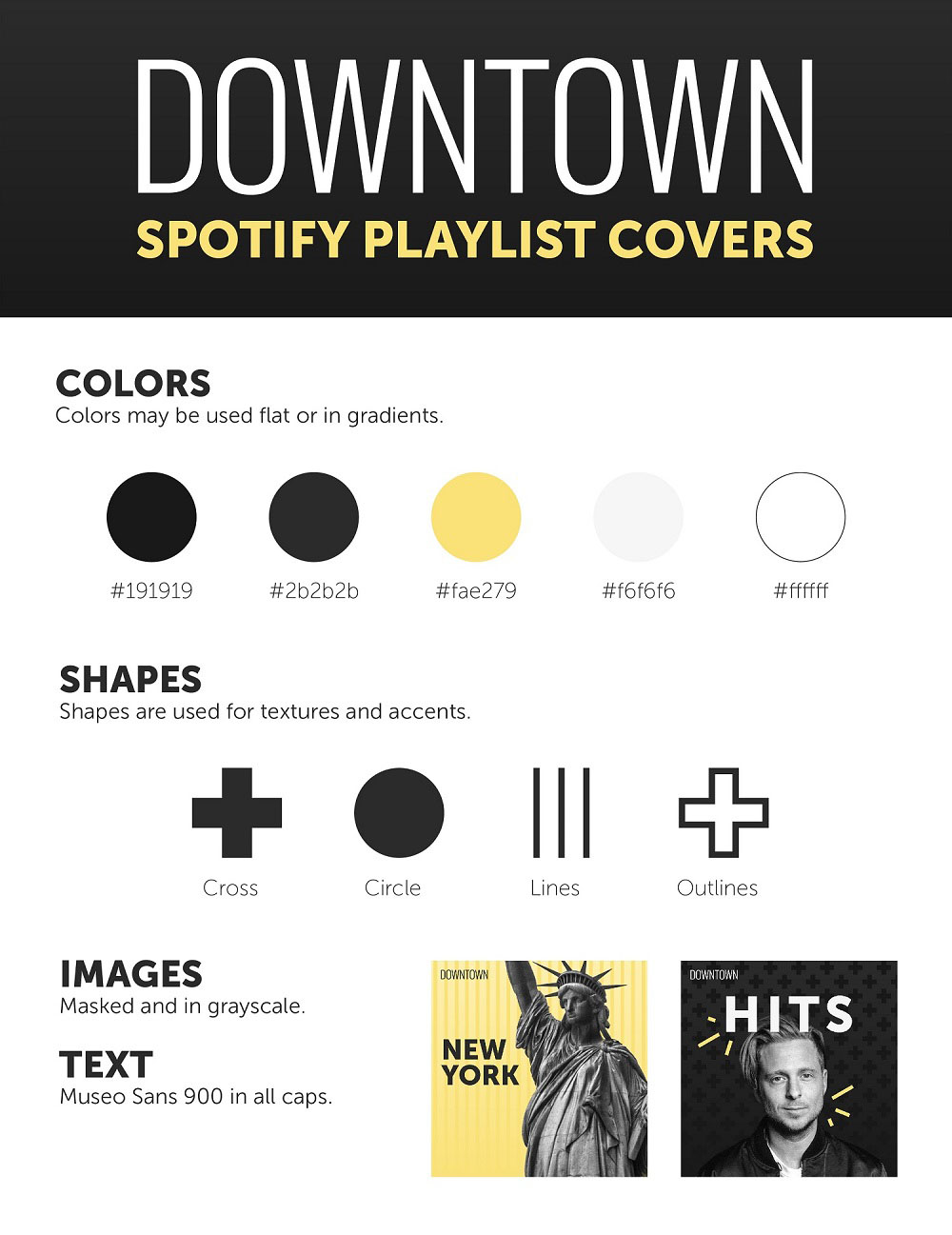 Spotify playlist cover styleguide